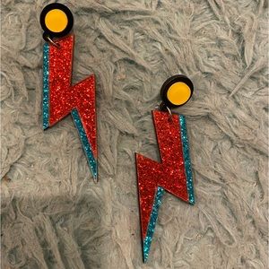 David Bowie  style l ⚡️ Lightning Bolt ⚡️ Earrings